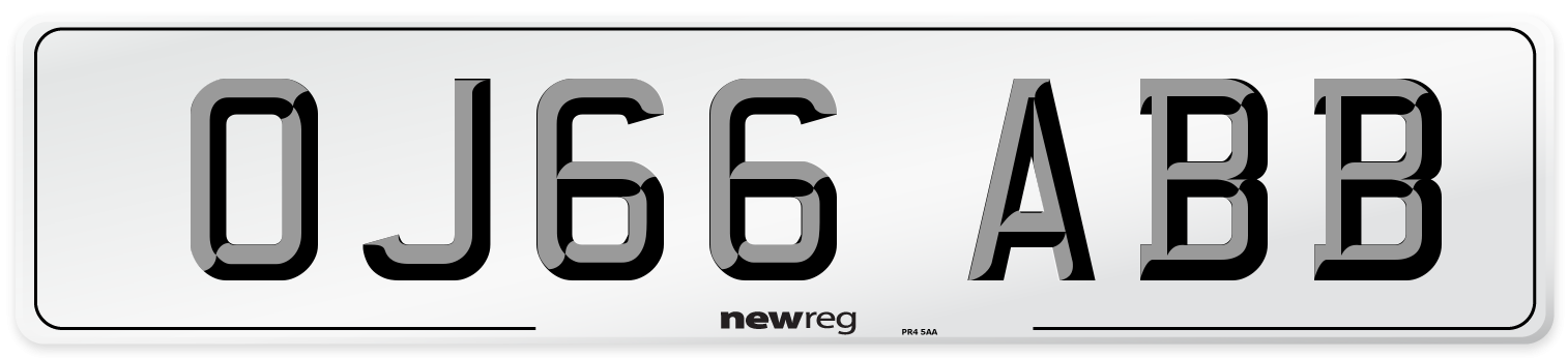 OJ66 ABB Number Plate from New Reg